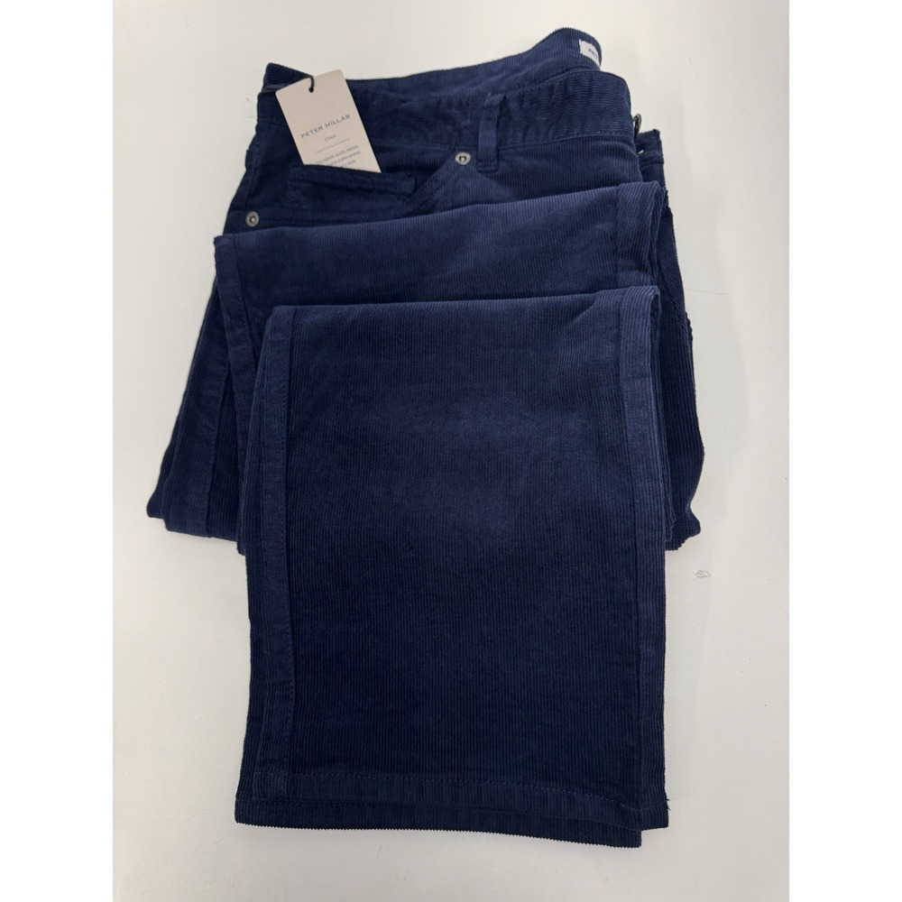 NWT Peter Millar Superior Soft Corduroy Five-Pocket‎ Pant NAVY Blue Size 38 $170